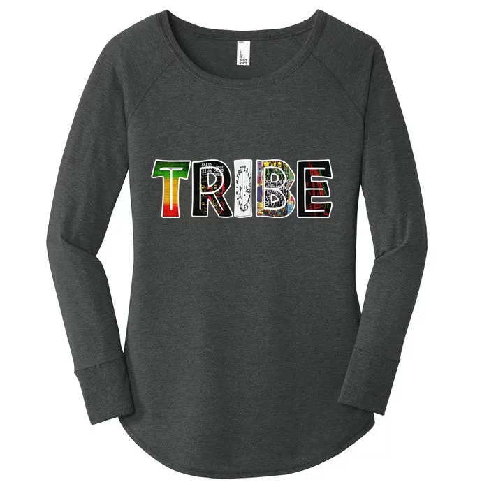 Tribe African Logo Women's Perfect Tri Tunic Long Sleeve Shirt