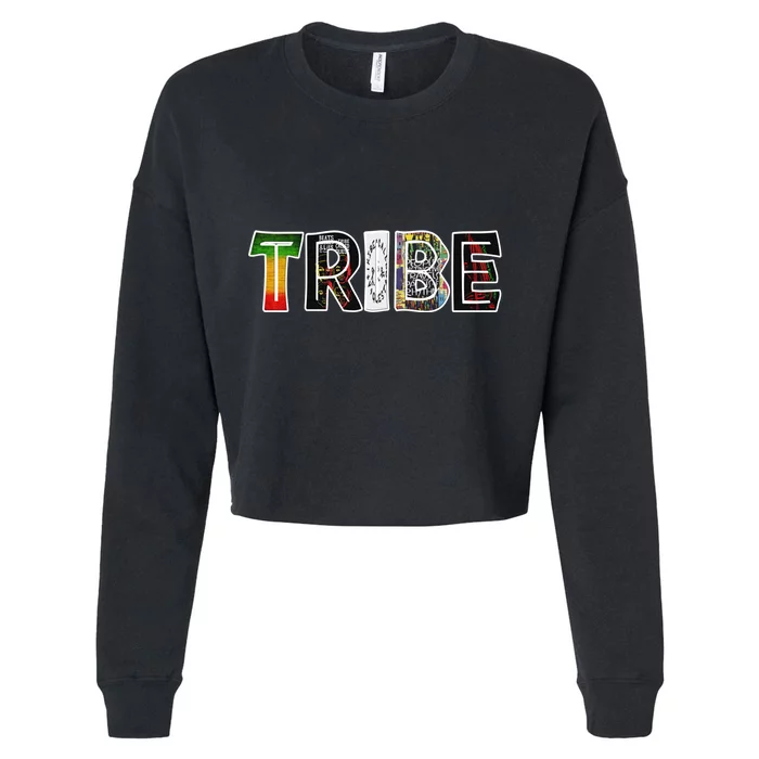 Tribe African Logo Cropped Pullover Crew