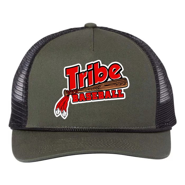 Tribe Baseball Sports Logo Retro Rope Trucker Hat Cap