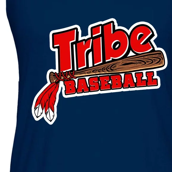 Tribe Baseball Sports Logo Ladies Essential Flowy Tank