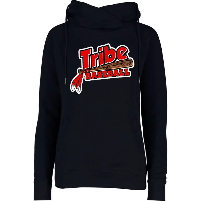 Tribe Baseball Sports Logo Womens Funnel Neck Pullover Hood