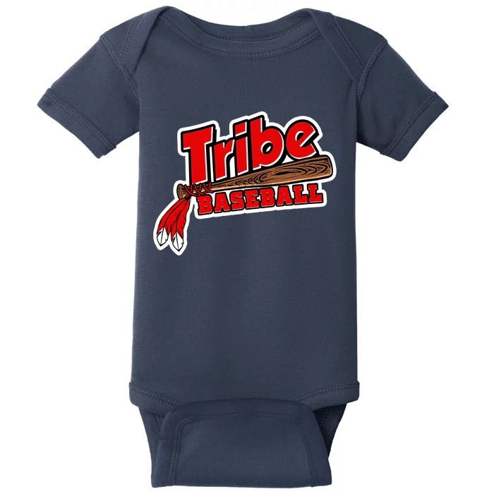 Tribe Baseball Sports Logo Baby Bodysuit