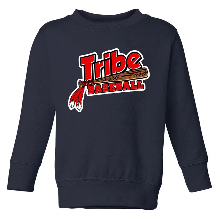 Tribe Baseball Sports Logo Toddler Sweatshirt