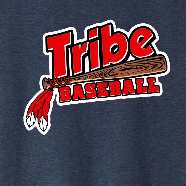 Tribe Baseball Sports Logo Women's Crop Top Tee