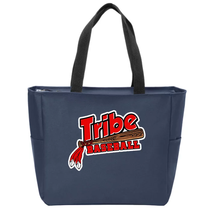 Tribe Baseball Sports Logo Zip Tote Bag