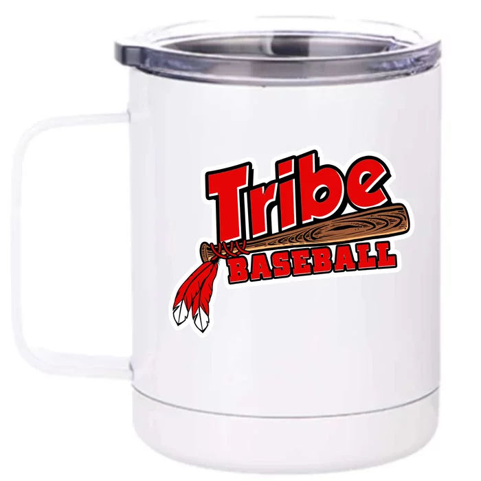 Tribe Baseball Sports Logo Front & Back 12oz Stainless Steel Tumbler Cup