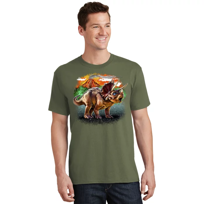 Triceratops Volcano T-Shirt