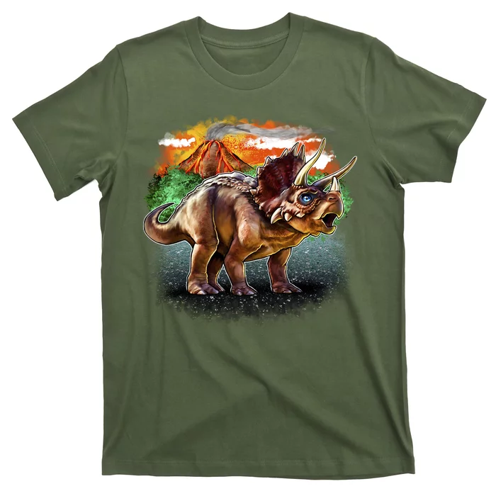 Triceratops Volcano T-Shirt