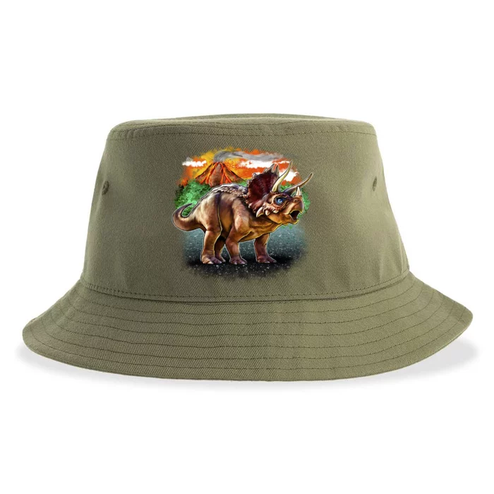 Triceratops Volcano Sustainable Bucket Hat