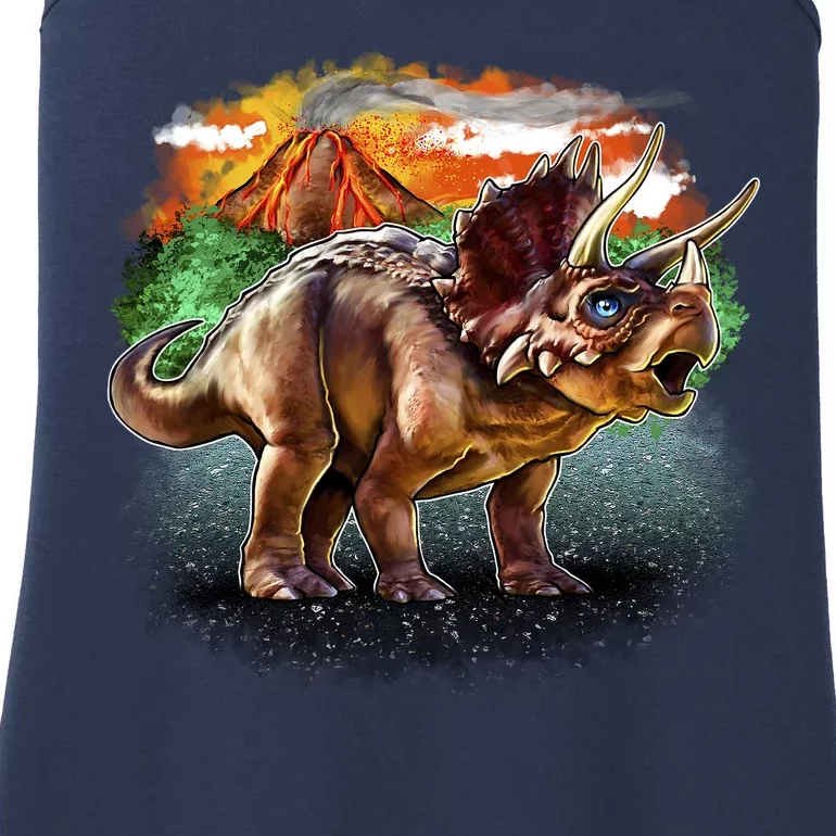 Triceratops Volcano Ladies Essential Tank