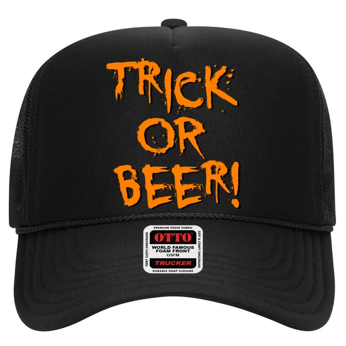 Trick Or Beer High Crown Mesh Trucker Hat