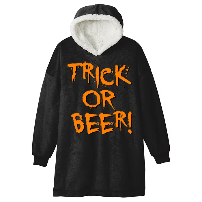 Trick Or Beer Hooded Wearable Blanket