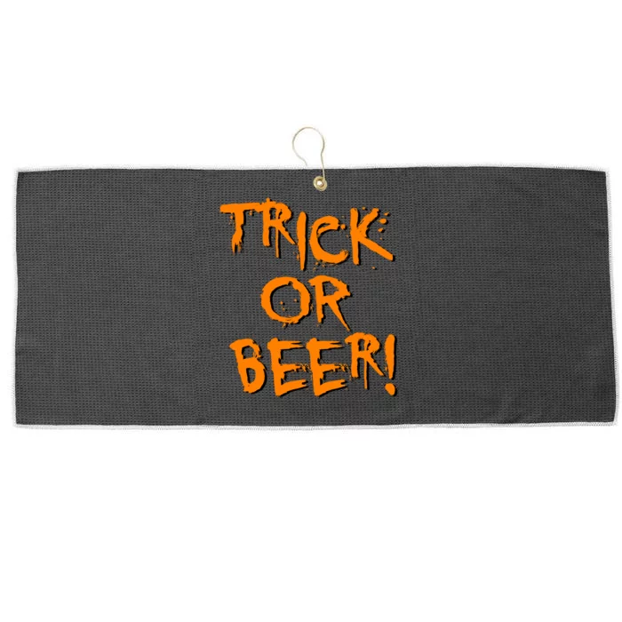 Trick Or Beer Large Microfiber Waffle Golf Towel