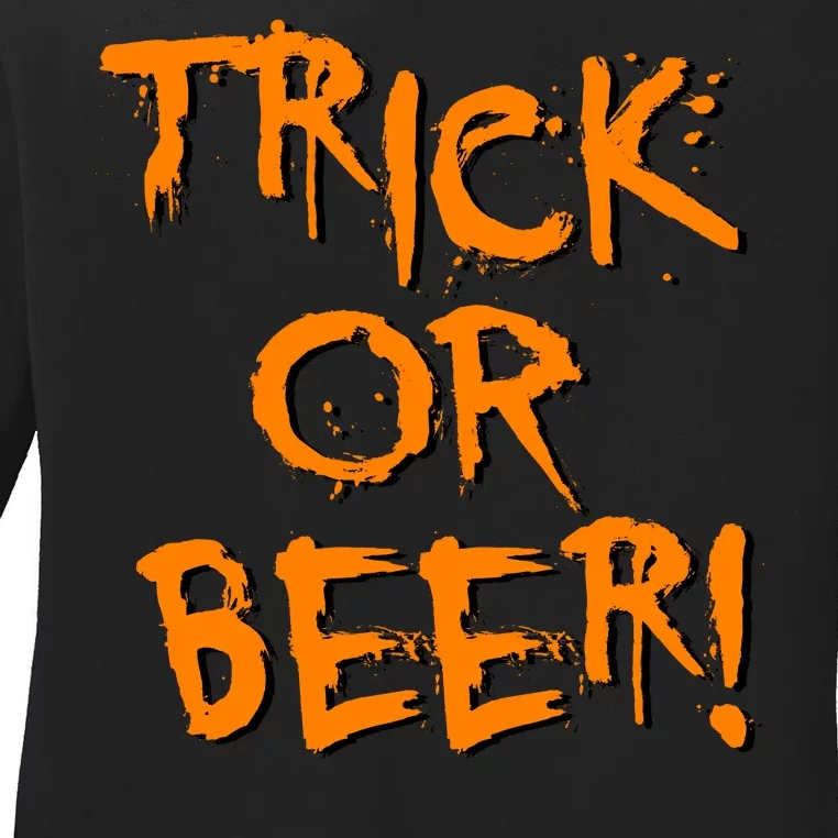 Trick Or Beer Ladies Long Sleeve Shirt