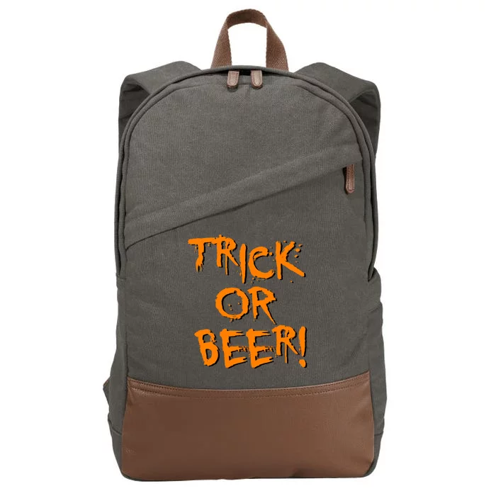 Trick Or Beer Cotton Canvas Backpack