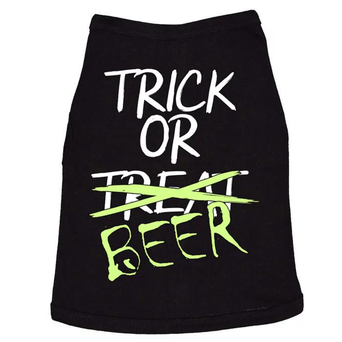 Trick or Beer Funny Halloween Party Doggie Tank