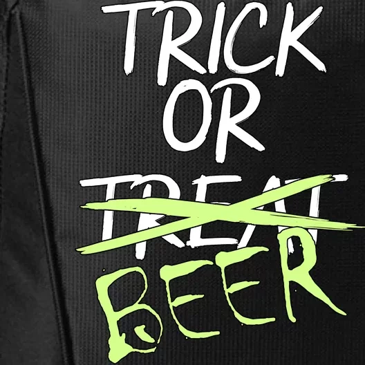 Trick or Beer Funny Halloween Party City Backpack