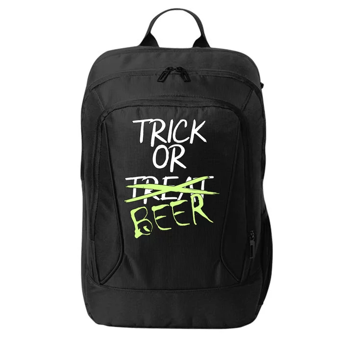 Trick or Beer Funny Halloween Party City Backpack