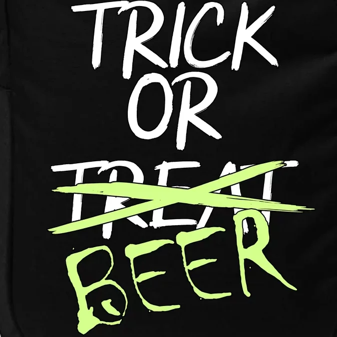 Trick or Beer Funny Halloween Party Impact Tech Backpack