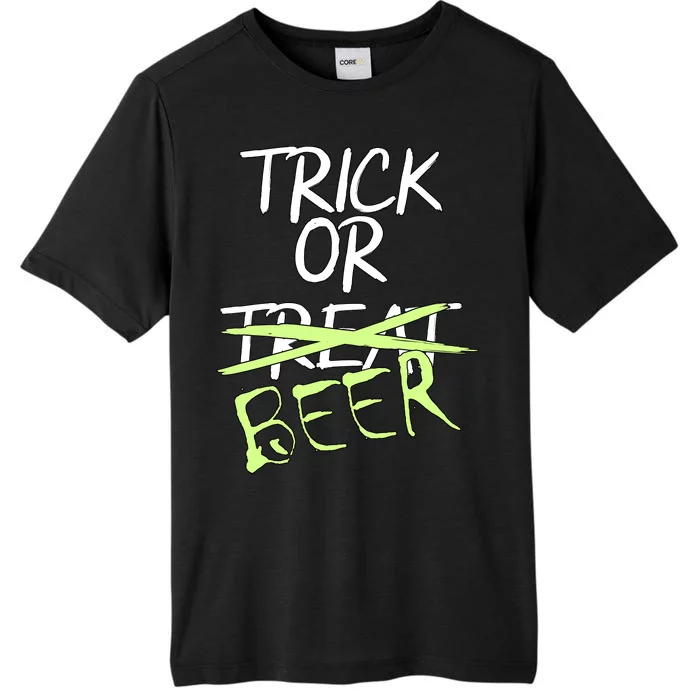 Trick or Beer Funny Halloween Party ChromaSoft Performance T-Shirt