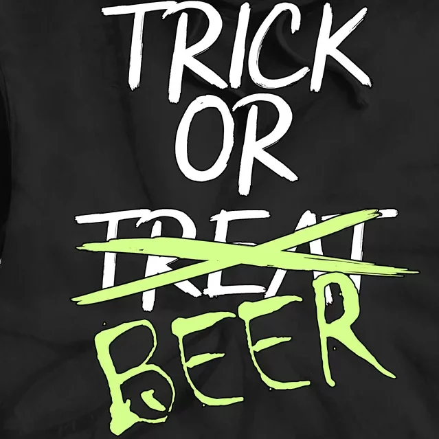 Trick or Beer Funny Halloween Party Tie Dye Hoodie