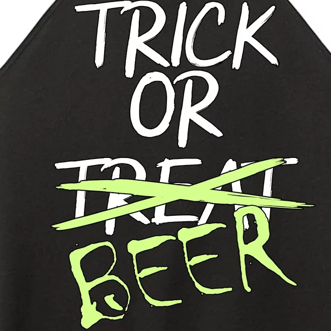 Trick or Beer Funny Halloween Party Women’s Perfect Tri Rocker Tank