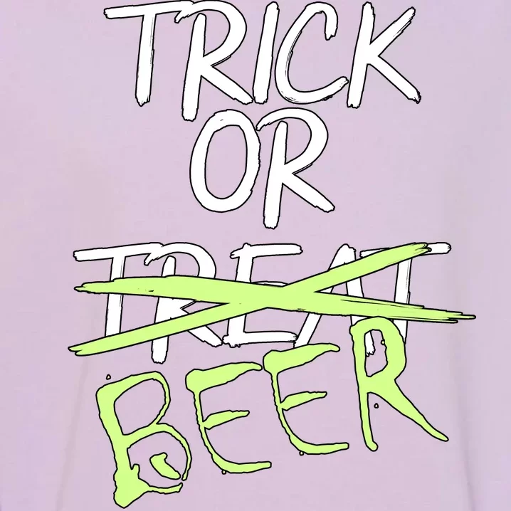 Trick or Beer Funny Halloween Party Garment-Dyed Sweatshirt