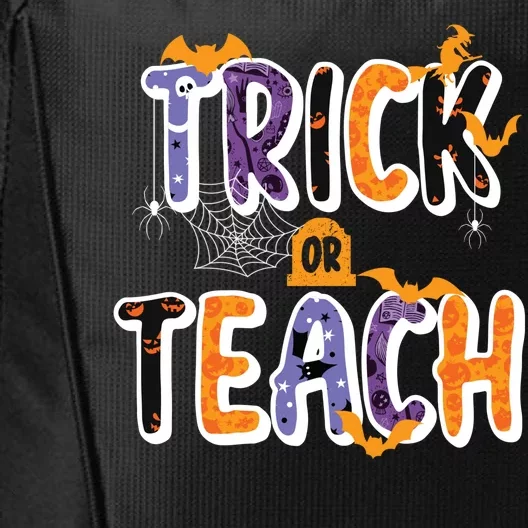 Trick Or Teach Funny Cute Halloween City Backpack