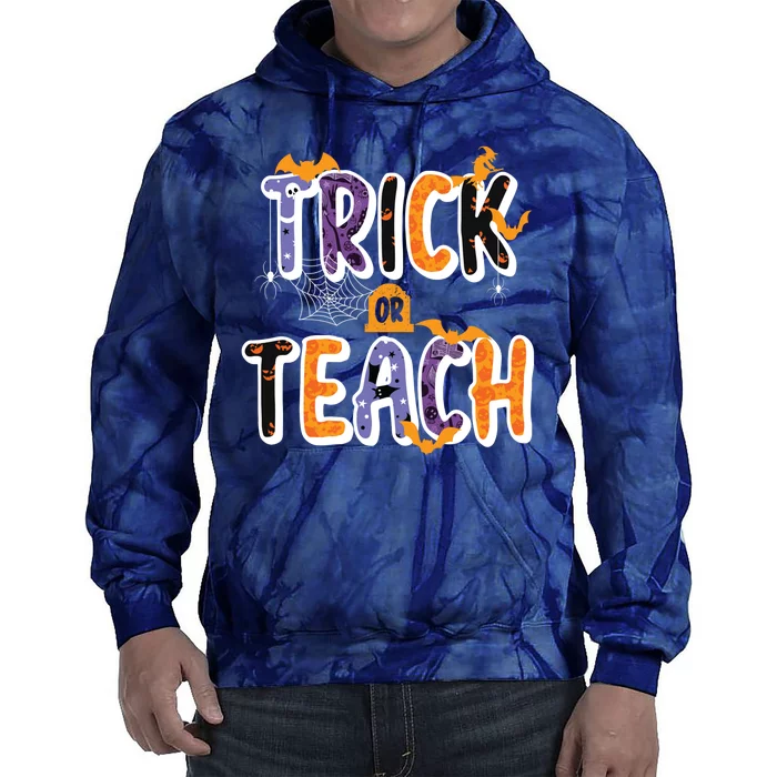 Trick Or Teach Funny Cute Halloween Tie Dye Hoodie