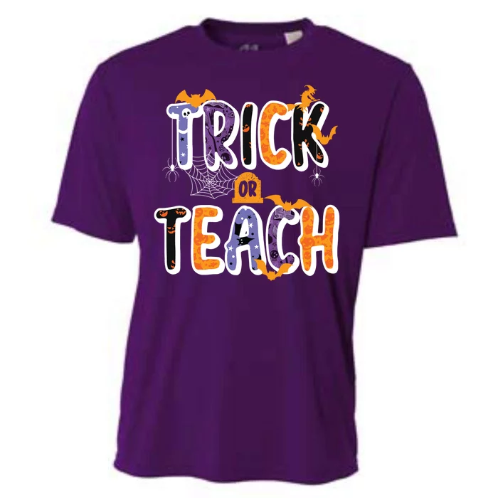 Trick Or Teach Funny Cute Halloween Cooling Performance Crew T-Shirt