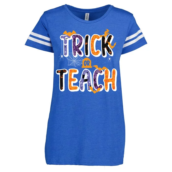 Trick Or Teach Funny Cute Halloween Enza Ladies Jersey Football T-Shirt