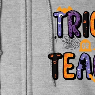 Trick Or Teach Funny Cute Halloween Full Zip Hoodie