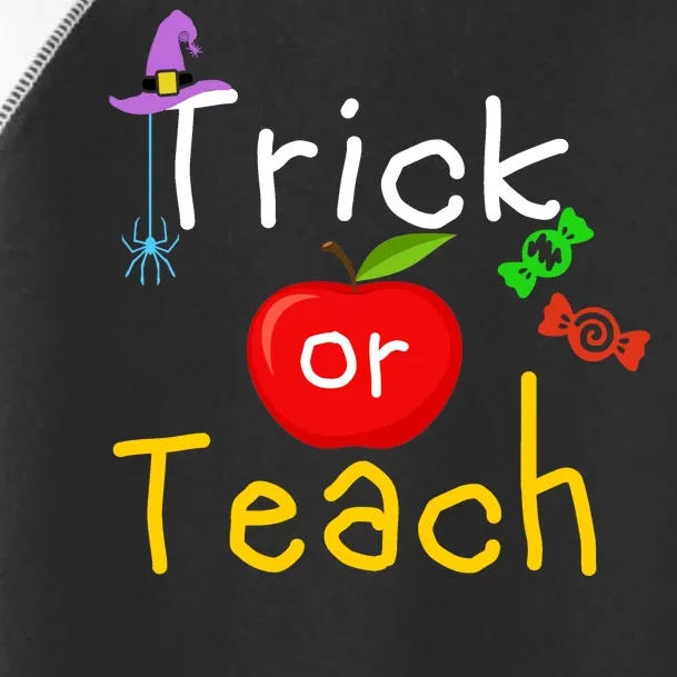 Trick Or Teach Halloween Teacher Toddler Fine Jersey T-Shirt