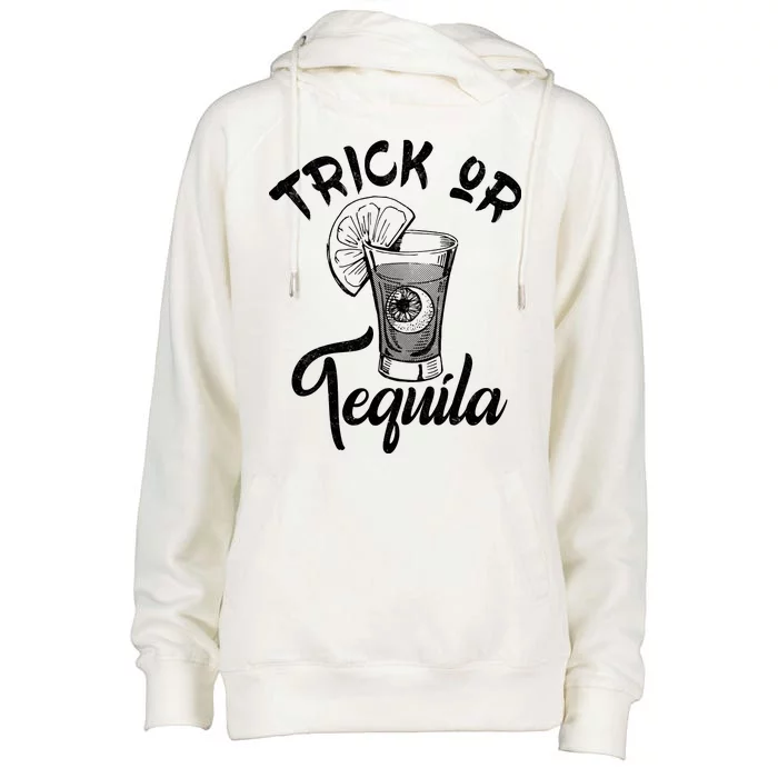 Trick Or Tequila Womens Funnel Neck Pullover Hood