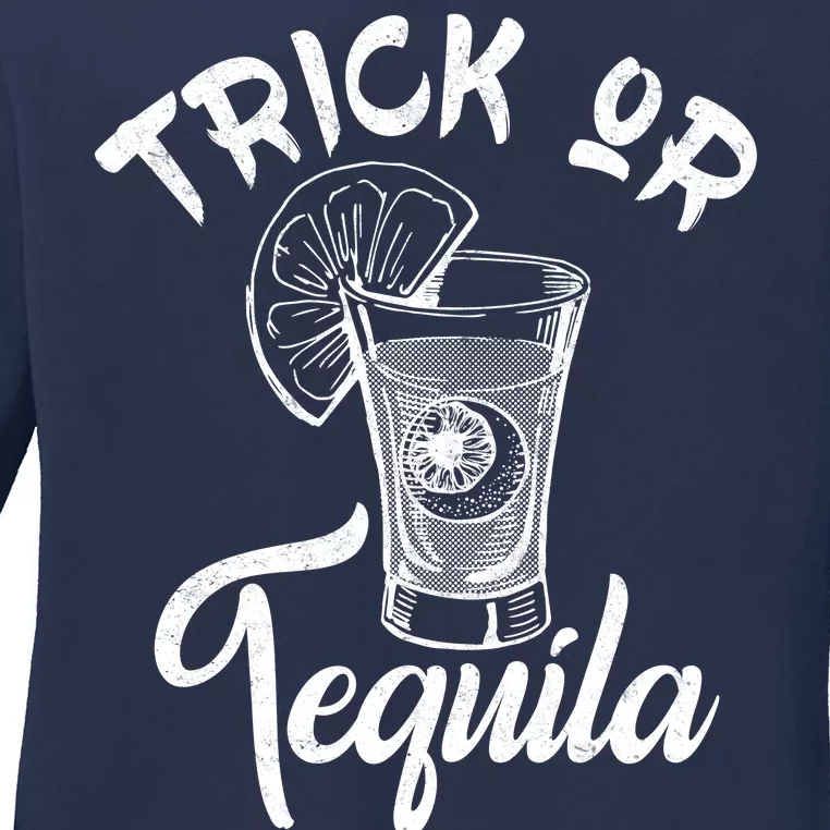 Trick Or Tequila Ladies Long Sleeve Shirt