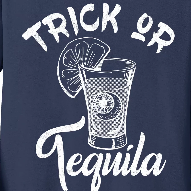 Trick Or Tequila Kids Long Sleeve Shirt