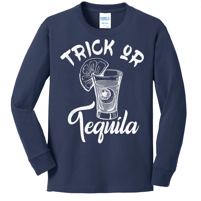 Trick Or Tequila Kids Long Sleeve Shirt