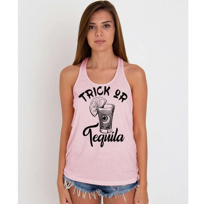 Trick Or Tequila Women's Knotted Racerback Tank