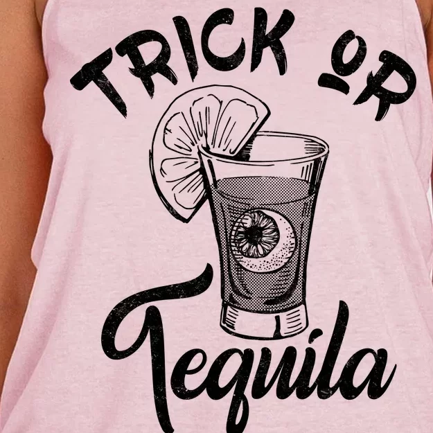 Trick Or Tequila Women's Knotted Racerback Tank