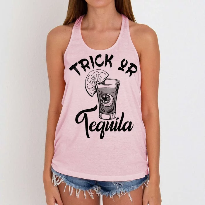 Trick Or Tequila Women's Knotted Racerback Tank