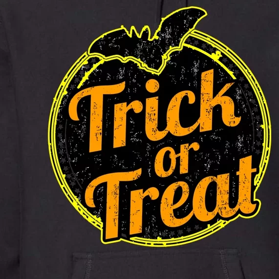 Trick or Treat Bat Logo Premium Hoodie