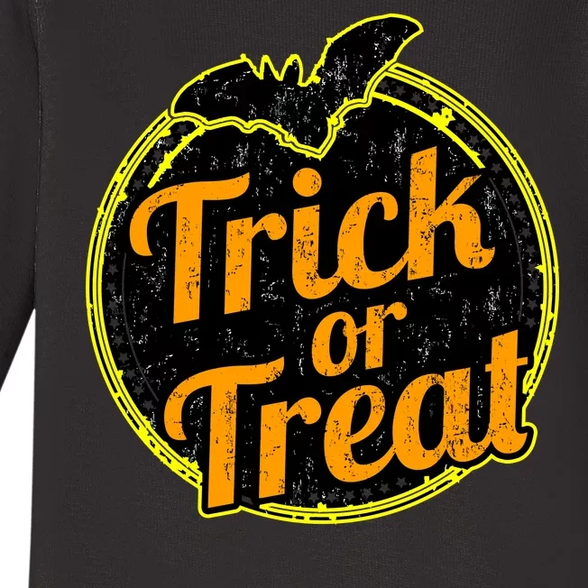 Trick or Treat Bat Logo Baby Long Sleeve Bodysuit