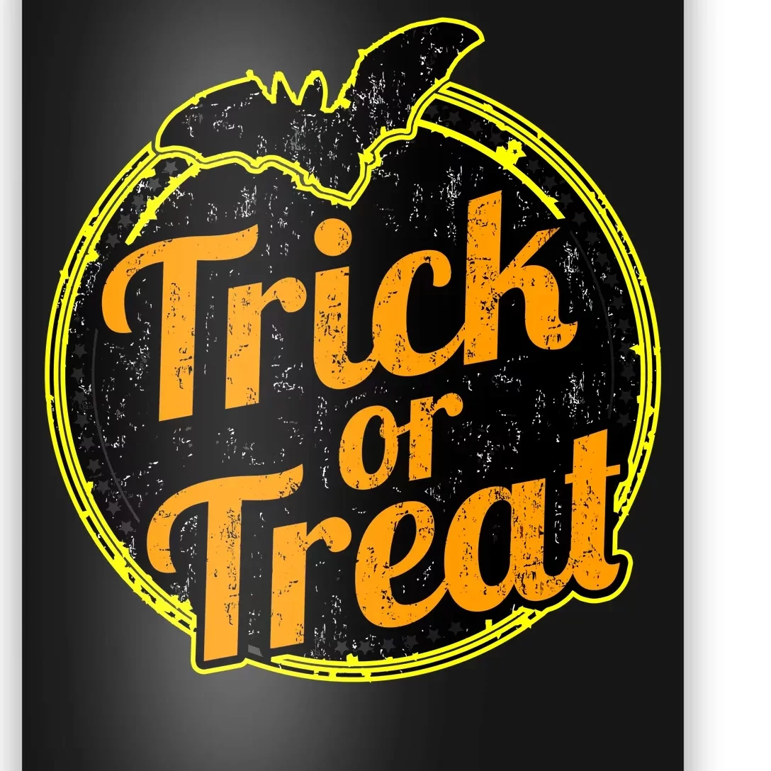 Trick or Treat Bat Logo Poster