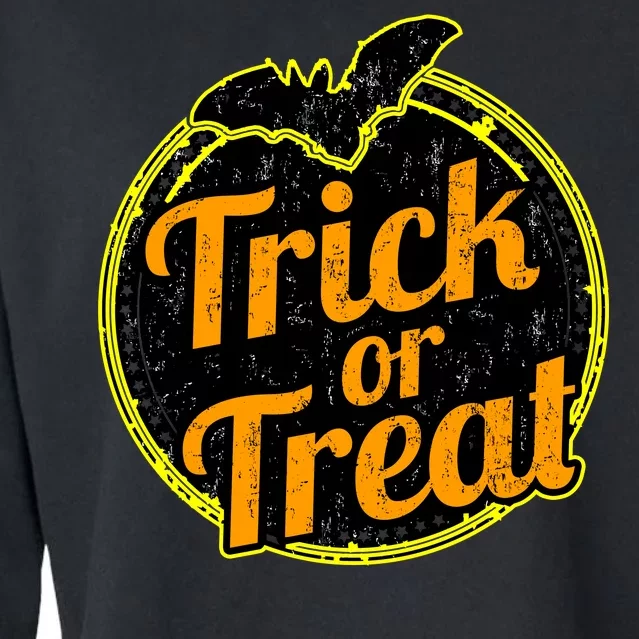 Trick or Treat Bat Logo Cropped Pullover Crew