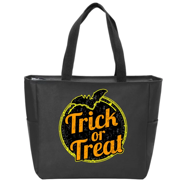 Trick or Treat Bat Logo Zip Tote Bag