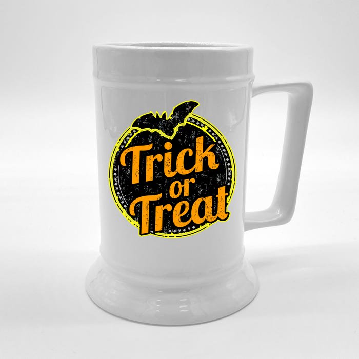 Trick or Treat Bat Logo Front & Back Beer Stein