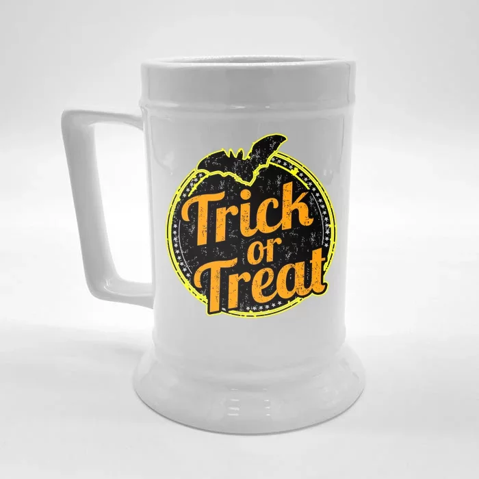 Trick or Treat Bat Logo Front & Back Beer Stein