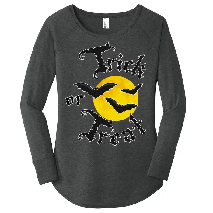 Trick Or Treat Bats Halloween Women's Perfect Tri Tunic Long Sleeve Shirt