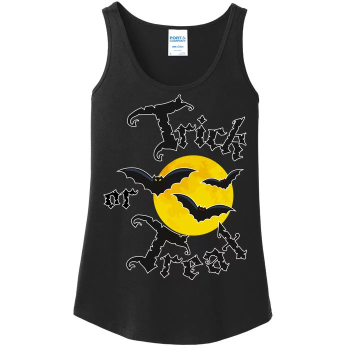 Trick Or Treat Bats Halloween Ladies Essential Tank