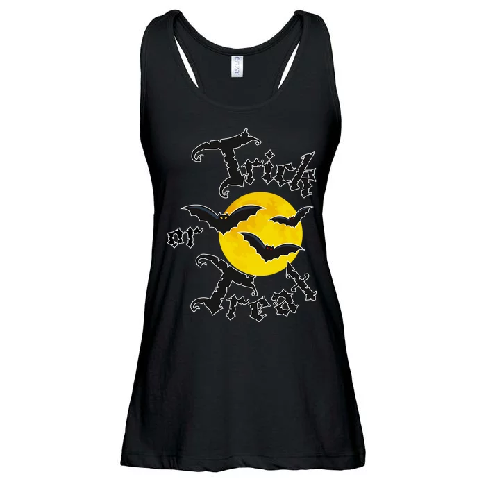 Trick Or Treat Bats Halloween Ladies Essential Flowy Tank